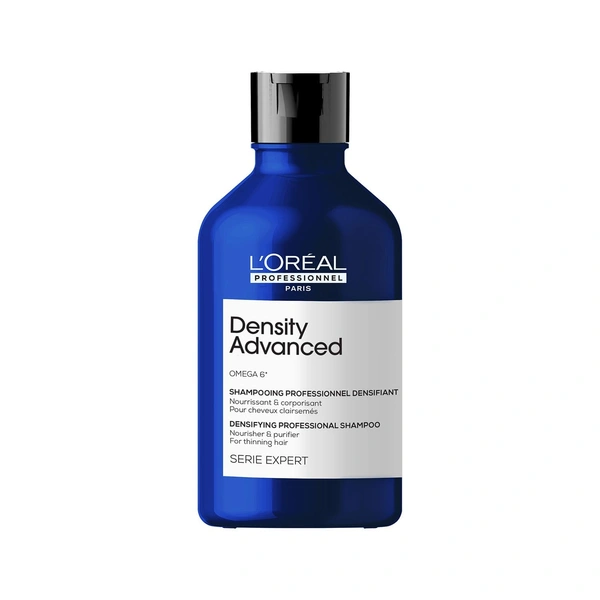 Loreal Professionnel Density Advanced Shampoo 300ml | Volume Boost Shampoo For Fine & Thinning Hair | With Omega-6 Complex | Professional Hair Density Shampoo
