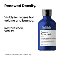 Loreal Professionnel Density Advanced Shampoo 300ml | Volume Boost Shampoo For Fine & Thinning Hair | With Omega-6 Complex | Professional Hair Density Shampoo