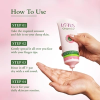 Lotus Organics+ Precious Brightening Face Wash 100g | 100% Certified Organic White Peony | For Skin Hydration & Brightening | Gentle Cleansing | Chemical Free & Organic | All Skin Types