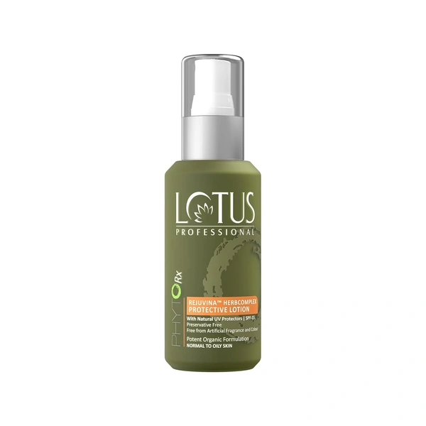 Lotus Professional Phyto-Rx Rejuvina Herbcomplex Protective Lotion 100ml | Lightweight Moisturizer with SPF 15 | Hydrating, Non-Greasy, Herbal Skin Protection