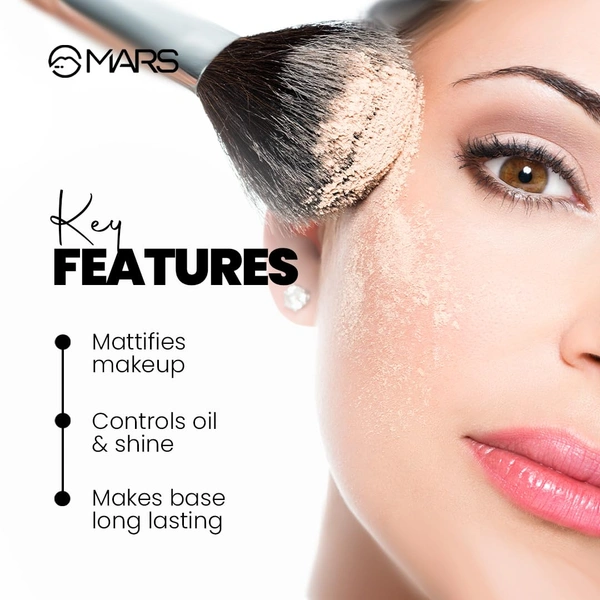 Mars Born To Bake Setting Powder Translucent, 10g | Matte Finish, Long-Lasting Oil Control & Sebum Management | Blurs Pores & Smooths Fine Lines
