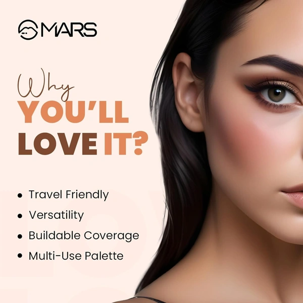 Mars Cover Rangers Creamy Matte Concealer 24g Multicolor Shade 03| Corrector & Concealer Palette | Lightweight, Easy Blend, Full Coverage Face Makeup Concealer