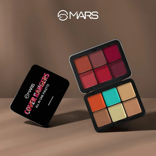 Mars Cover Rangers Creamy Matte Concealer 24g Multicolor Shade 03| Corrector & Concealer Palette | Lightweight, Easy Blend, Full Coverage Face Makeup Concealer