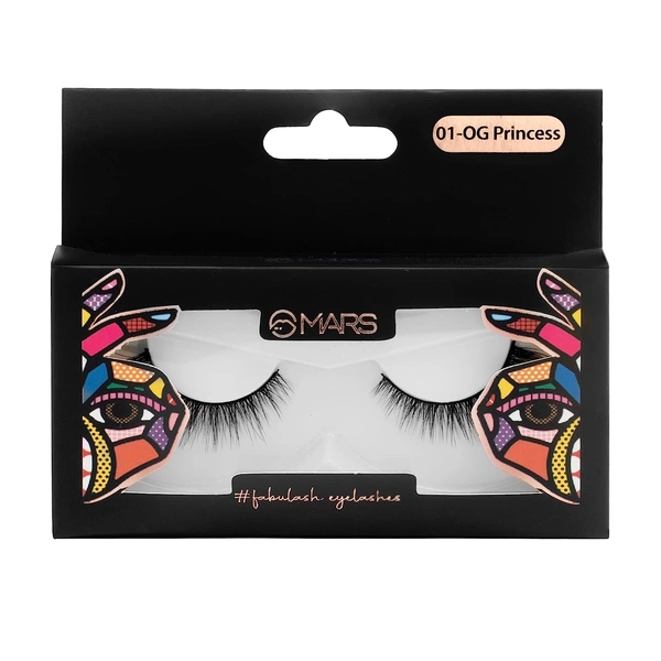 Mars Fabulash False Eyelashes 05 Oomph| Lightweight | Synthetic Lashes | Easy Fit |All Eye Shapes