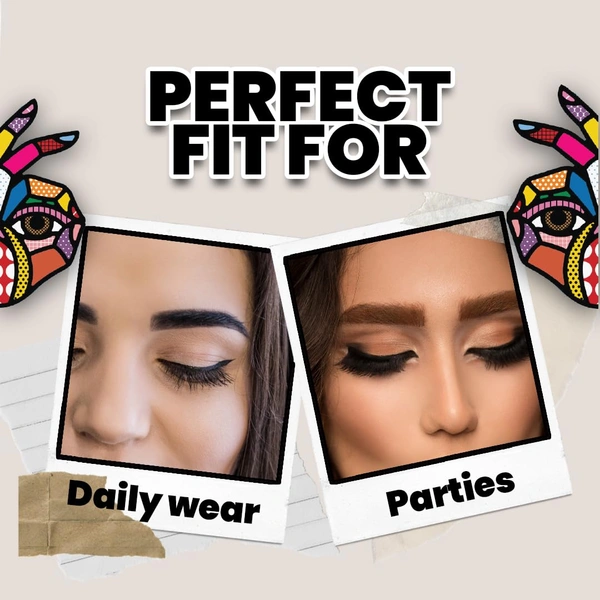 Mars Fabulash False Eyelashes 05 Oomph| Lightweight | Synthetic Lashes | Easy Fit |All Eye Shapes