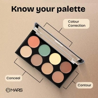 Mars Fantasy Face Concealer Palette 16g, 01-Medium | Rich & Creamy Texture | Long-Lasting Wear | All-In-One Versatile Coverage | Multi Shades