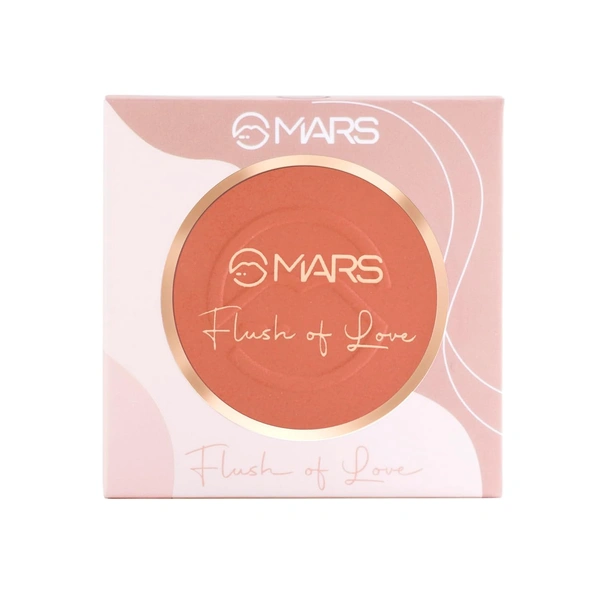 Mars Flush of Love Face Blusher 8g, Shade08 | Highly Pigmented | Easy to Blend | Lightweight Matte Finish | Natural & Long-Lasting Cheek Color