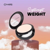 Mars HD Mattifying Compact Powder 02 Vanilla (8g) | Long-Lasting | Lightweight Formula | Oil Control |Flawless Matte Finish