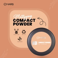 Mars HD Mattifying Compact Powder 02 Vanilla (8g) | Long-Lasting | Lightweight Formula | Oil Control |Flawless Matte Finish