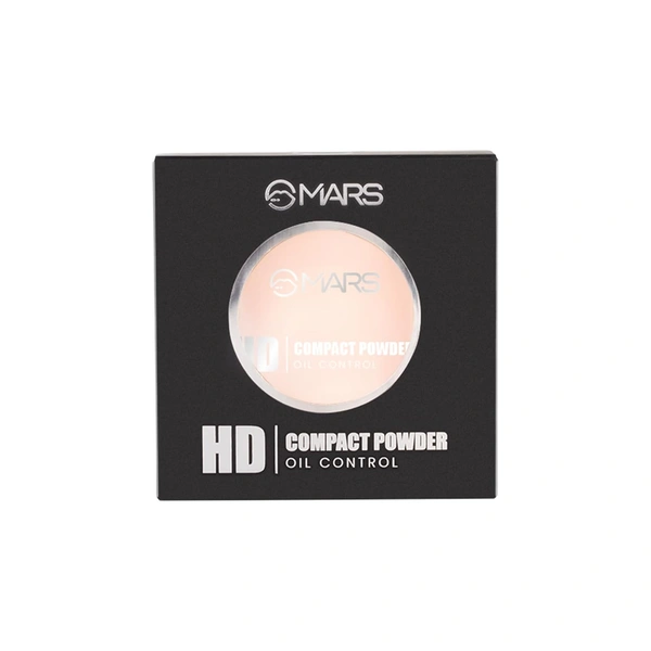 Mars HD Mattifying Compact Powder 02 Vanilla (8g) | Long-Lasting | Lightweight Formula | Oil Control |Flawless Matte Finish