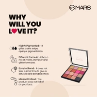 Mars Mesmereyes 16 Color Smoky Eyes Eyeshadow Palette 01 Multicolor, 80.8g| Highly Pigmented Matte & Shimmer Finishes