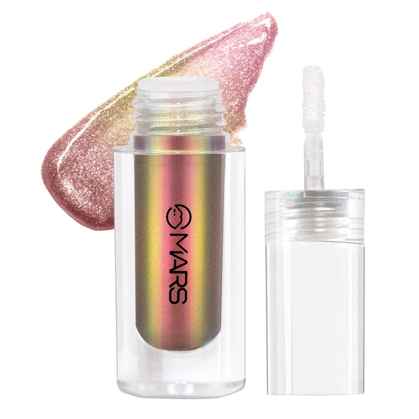 Mars Northern Lights Liquid Eyeshadow 05 Greenlandic Gleam, 1.8ml | Dual-Tone Chrome Effect | Liquid Shimmer | One-Swipe Pigmentation | Smudge-Proof & Lightweight Formula