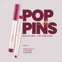 Mars Poppins Long-Lasting Lip Crayon 05 raspberry pink (1.3g) | Matte Finish | Smudge-Proof & Kiss-Proof Lipstick for Women