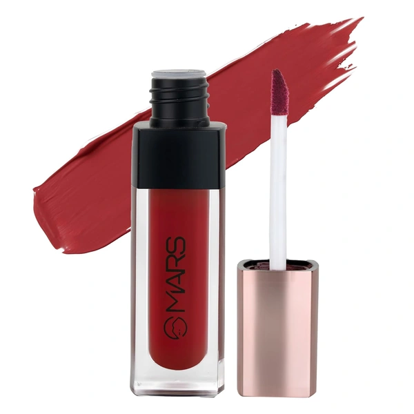 Mars Popstar Matte Liquid Mousse Lipstick 10-Secrecy (6ml) | Lightweight | Non-Sticky | Transfer-Proof & Waterproof | Long-Lasting upto 12-Hour