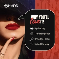 Mars Popstar Matte Liquid Mousse Lipstick 10-Secrecy (6ml) | Lightweight | Non-Sticky | Transfer-Proof & Waterproof | Long-Lasting upto 12-Hour