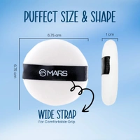 Mars Powder Puff with Strap | Perfect for Loose & Pressed Powder | Flawless Application & Gentle on Skin