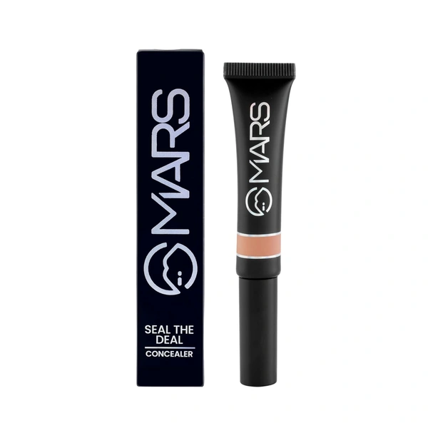 Mars Seal the Deal High Coverage Concealer (Orange, 10gm) |Lightweight|Creamy | Easy to Blend Formula