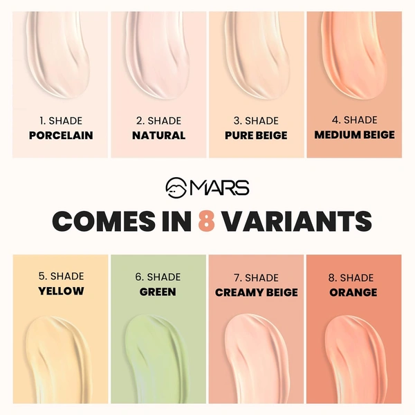 Mars Seal the Deal High Coverage Concealer (Green, 10gm) |Lightweight|Creamy | Easy to Blend Formula