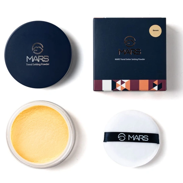 Mars Trend Setting Semi-Matte Banana Powder Compact P415- Banana Cream, 8g | Suitable for All Skin Types