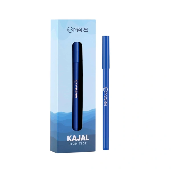 Mars MARS Won't Smudge Won't Budge Matte Kajal Pencil 1.4g Shade 02 HIGH TIDE | Smooth Glide, Waterproof, Long-Stay Kajal | Bold Blue-Black Pigment | Smudge-Proof Eye Pencil