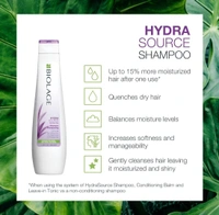 Matrix Biolage Hydrasource Plus Professional Shampoo for Dry Hair 1000 ml | Deep Hydration, Moisture Restoration & Softening for Dry | Dehydrated & Coarse Hair | (Note:By Including Additional Weight charge of Product is 149-)