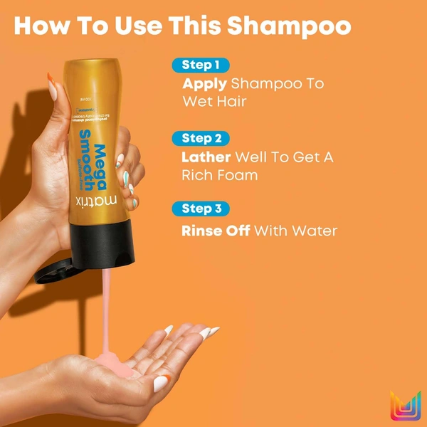 Matrix Mega Smooth Sulfate-Free Shampoo 200ml | For Colored & Chemically Treated Hair | Bond Repair Formula | Safe for Keratin, Botox, Nanoplastia, Cysteine & Smoothening