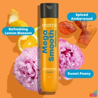 Matrix Mega Smooth Sulfate-Free Shampoo 350ml | For Colored & Chemically Treated Hair | Bond Repair Formula | Safe for Keratin, Botox, Nanoplastia, Cysteine & Smoothening
