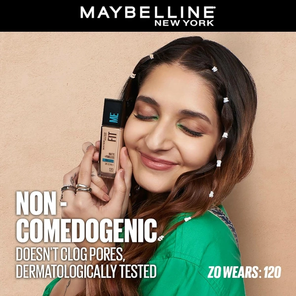 Maybelline New York Fit Me Matte + Poreless Liquid Foundation 30ml with SPF 22 Lightweight | Shade 230 Natural Buff & Long-Lasting | Oil-Control, Natural Matte Finish