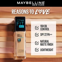 Maybelline New York Fit Me Matte + Poreless Liquid Foundation 30ml with SPF 22 Lightweight | Shade 230 Natural Buff & Long-Lasting | Oil-Control, Natural Matte Finish