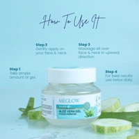 Meglow Aloe Vera Gel 100g for Face, Skin & Hair | Soothing, Hydrating & Refreshing Gel | Glowing Skin and Smooth Hair