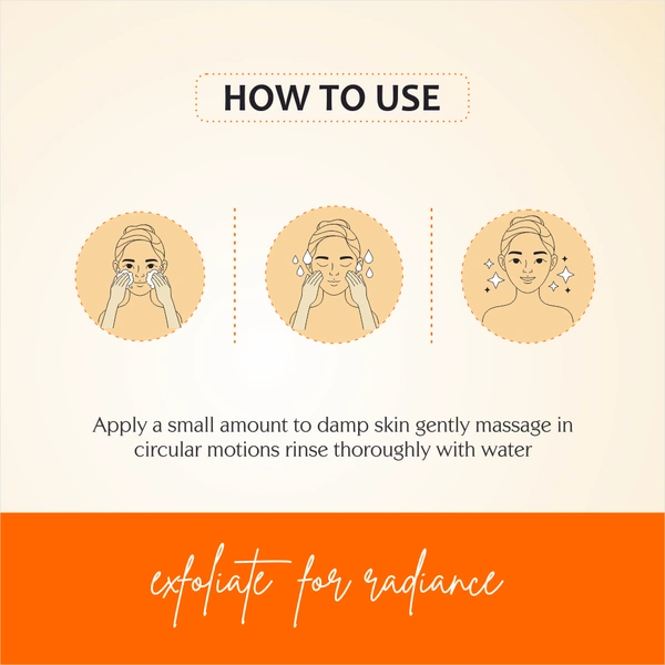 Meglow Apricot Scrub 70g with Natural Apricot Extract & Vitamin C | Removes Dead Skin Cells | Blackheads & Unclogs Pores for All Skin Types