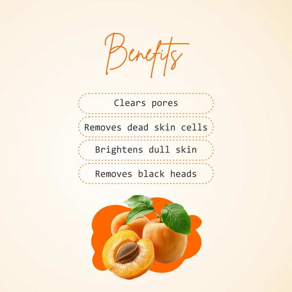 Meglow Apricot Scrub 70g with Natural Apricot Extract & Vitamin C | Removes Dead Skin Cells | Blackheads & Unclogs Pores for All Skin Types