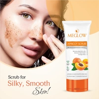Meglow Apricot Scrub 70g with Natural Apricot Extract & Vitamin C | Removes Dead Skin Cells | Blackheads & Unclogs Pores for All Skin Types