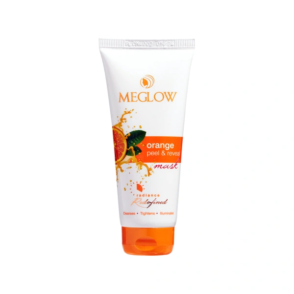 Meglow Orange Peel & Reveal Mask 70g | Bright & Glowing Skin | Deep Cleansing, Tan Removal & Skin Brightening Face Mask