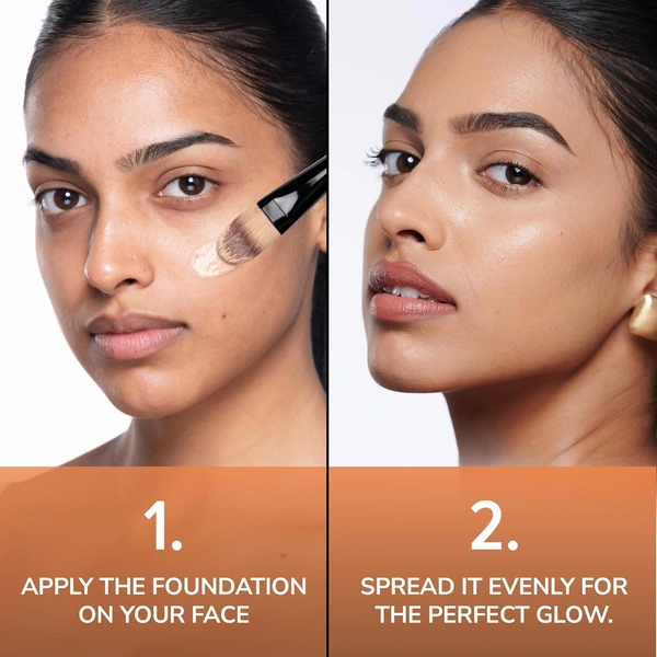 Mila Beaute Longwear Weightless Foundation (301 Sand Buff), 30ml | Full Coverage & Lightweight | Hydrating & Matte Finish | Long-Lasting & SPF 15 Protection