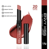 Miss Claire Envy Kiss Non Transfer Lipstick 20 Flirt With Me 1.8g | Smooth Matte | Long Lasting Smudge Proof Transfer Resistant Lightweight Lip Color