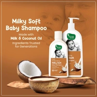 Mother Sparsh Milky Soft Baby sampoo 200ml | Coconut based Cleanser & Milk protein, vitamin e | Gentle, Tear-Free Formula for Soft & Healthy Baby Skin