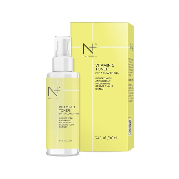 N Plus N PLUS Professional Vitamin C Toner | For A Clearer Skin | Infused with Antioxidant Properties | Restore Your Skin PH | for Brighter, Even Skin Tone | Daily toner | Skin revitalizing toner | 100ml