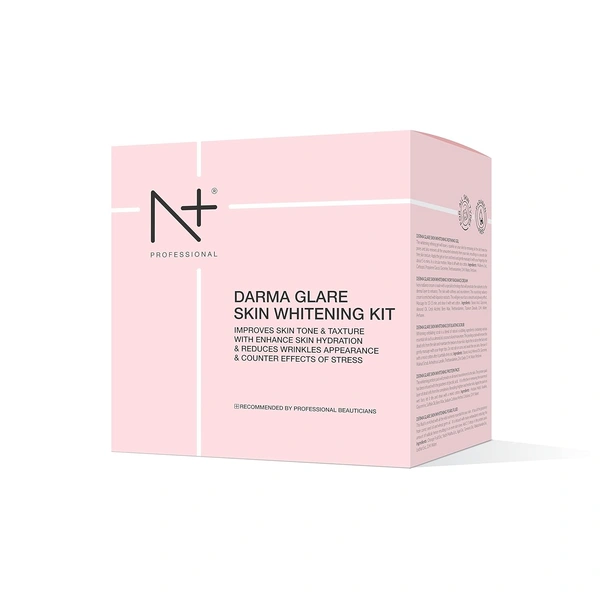 N Plus N+ Professional Derma Glare Skin Whitening Kit - 230ml + 160g | Improve Skin Tone & Texture | Reduce Wrinkles Appearance | Anti-Pigmentation | Skin Hydration and Whitening | For All Skin Types