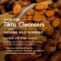 Nat Habit Ubtan Face Wash Fresh Daily Tikta 100g | Skin Brightening Cleanser With Activated Wild Turmeric | Chemical & Sulphate Free | Suitable For All Skin Types