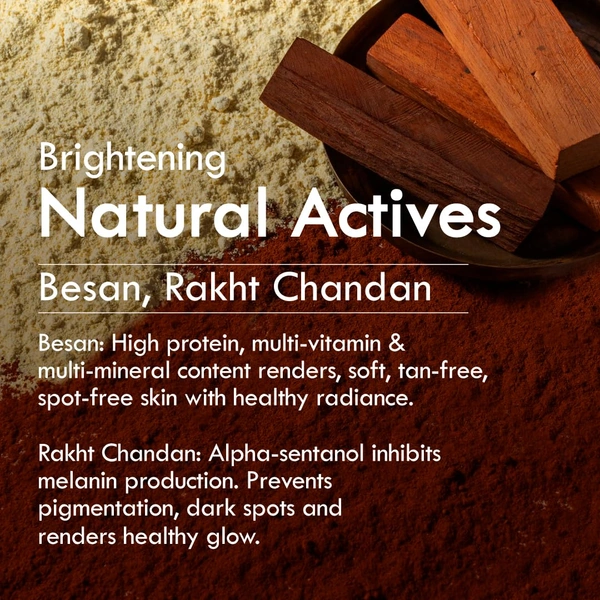 Nat Habit Ubtan Face Wash Fresh Daily Tikta 100g | Skin Brightening Cleanser With Activated Wild Turmeric | Chemical & Sulphate Free | Suitable For All Skin Types