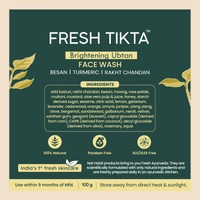 Nat Habit Ubtan Face Wash Fresh Daily Tikta 100g | Skin Brightening Cleanser With Activated Wild Turmeric | Chemical & Sulphate Free | Suitable For All Skin Types