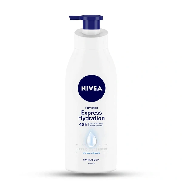 Nivea Express Hydration Body Lotion 400ml | 48-Hour Moisturization for Summer | Enriched with Sea Minerals & Deep Moisture Serum | Non-Greasy Formula for Healthy-Looking Skin | Suitable for All Skin Types