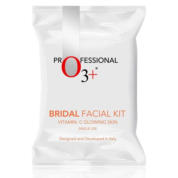 O3+ Bridal Facial Kit Vitamin C for Glowing Skin & Radiant Fair Complexion for Suitable all Skin types 136g Single Use