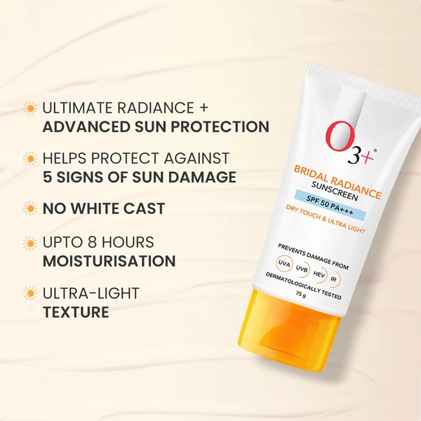 O3+ Professional O3+ Bridal Radiant Sunscreen Spf 50 75g