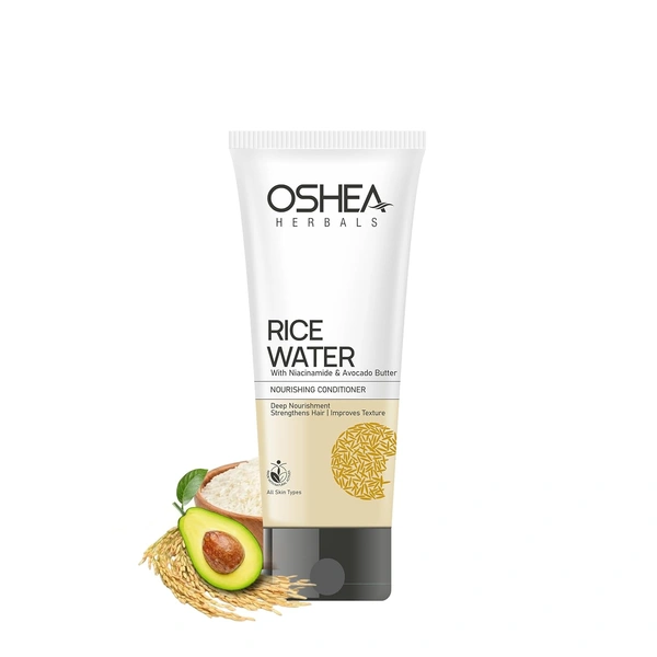 Oshea Herbals Rice Water Hair Conditioner 100 ml - Deep Nourishment & Hydration | Niacinamide & Avocado Butter for Soft, Shiny, Damage-Free Hair