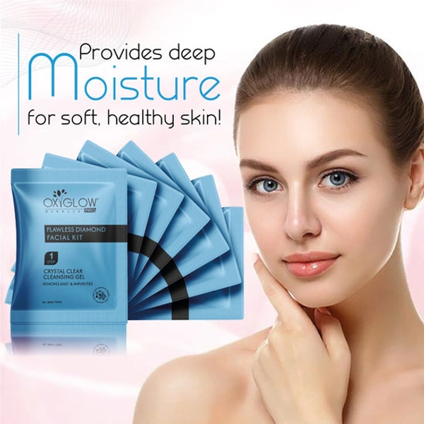 OxyGlow Herbals Pro Facial Kit 81g | Flawless Diamond 7 Step Facial Kit with Power Mask, Brightening & Glow Treatment | Suitable for All Skin Types