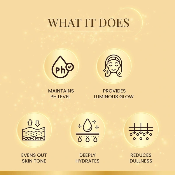 Ozone Beauty Ozone Illuminous Gold Facial Kit |60g (Single Use)| Organic 6-Step Facial for Radiant Golden Glow | For All Skin Types | Men & Women