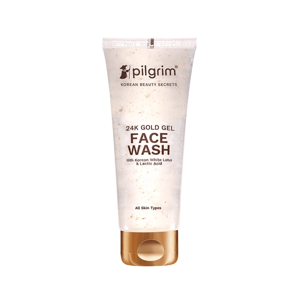 Pilgrim 24K Gold Gel Face Wash, 80ml | Cleanses Gently, Boosts Radiance, and Reduces Signs of Aging for a Glowing, Youthful Skin.