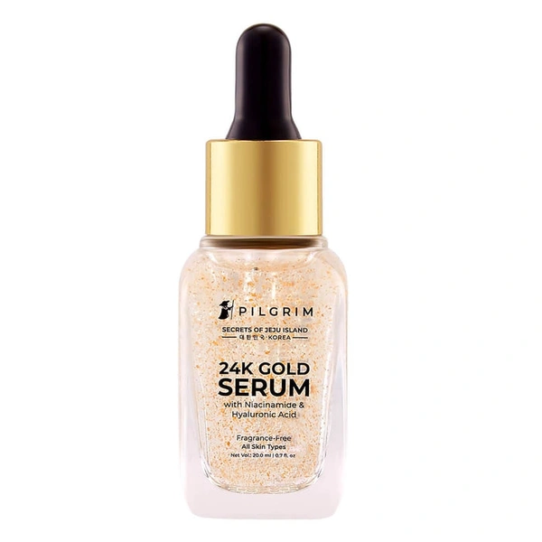 Pilgrim 24K Gold Serum, 20ml | Boosts Radiance, Reduces Fine Lines, and Enhances Skin's Glow for a Youthful, Luminous Look.